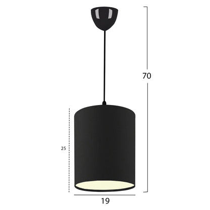 CEILING LAMP BLACK Φ19x70