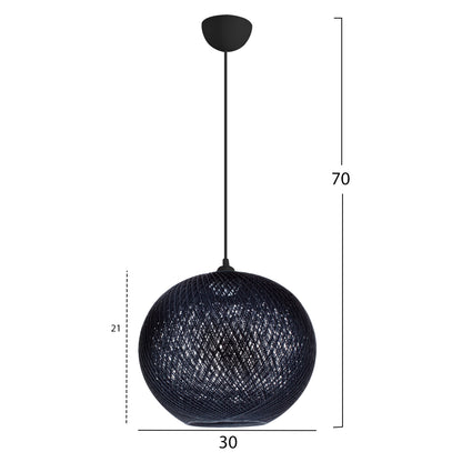 BLACK INDOOR CEILING LIGHT Φ30x70