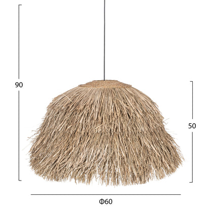 ΦΩΤΙΣΤΙΚΟ ΟΡΟΦΗΣ ΜΕ ΣΧΗΜΑ ΘΑΜΝΟΥ ΑΠΟ PANDAN GRASS ΣΕ ΦΥΣΙΚΟ 60x60x50
