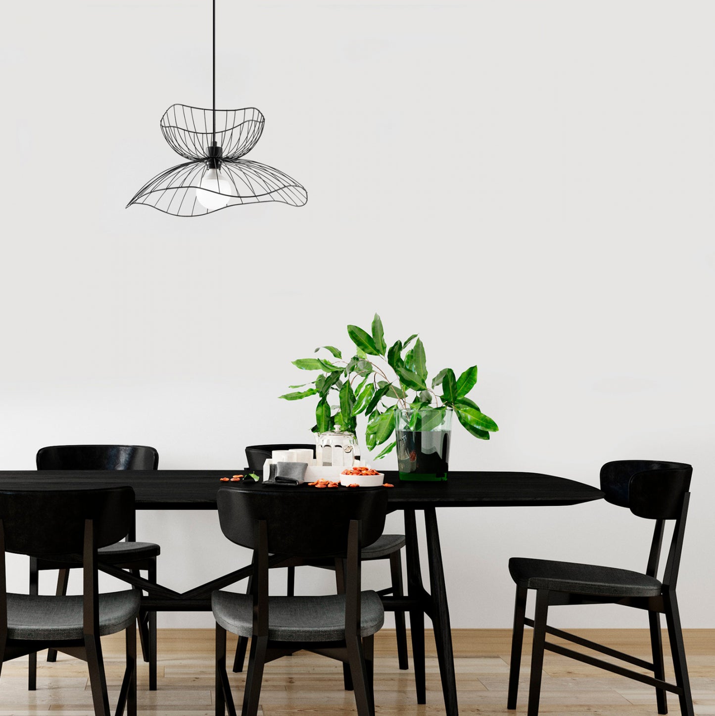 CEILING LIGHT PENDANT METAL BLACK E27 50x50x121