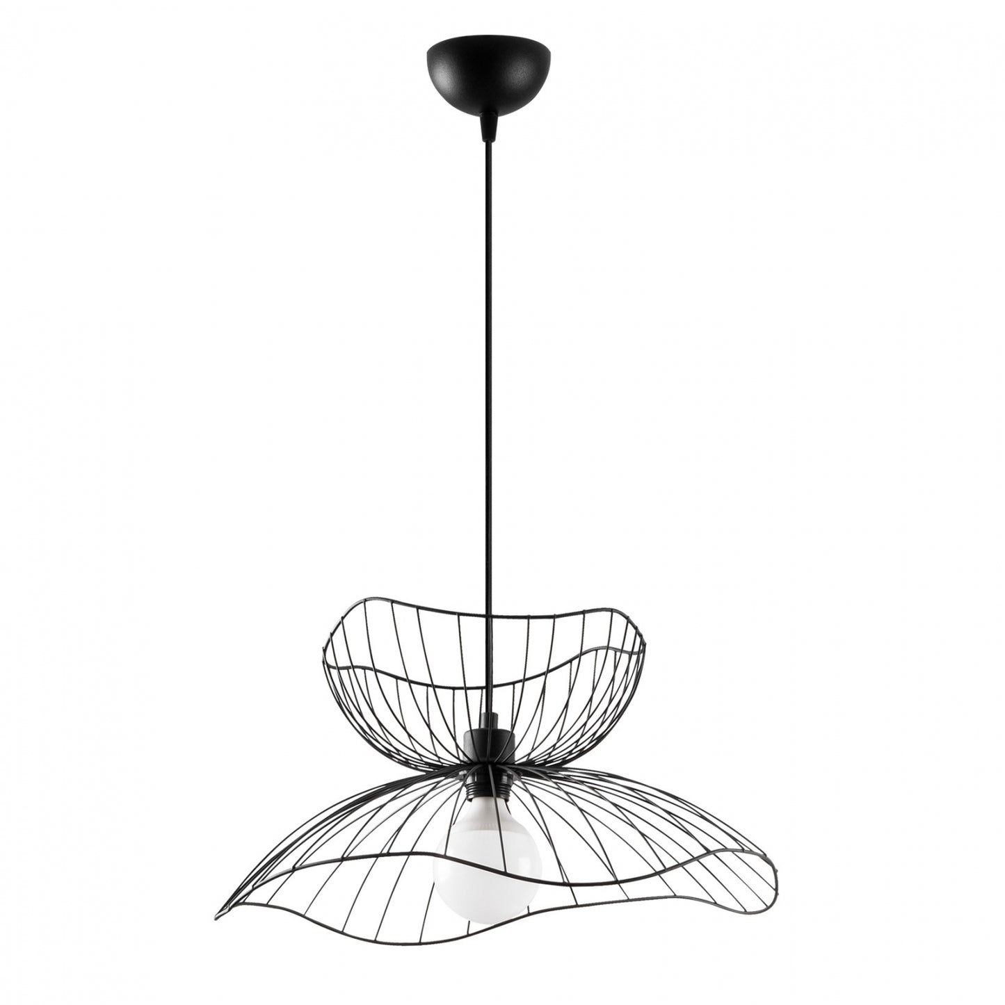 CEILING LIGHT PENDANT METAL BLACK E27 50x50x121