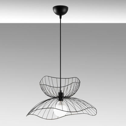CEILING LIGHT PENDANT METAL BLACK E27 50x50x121