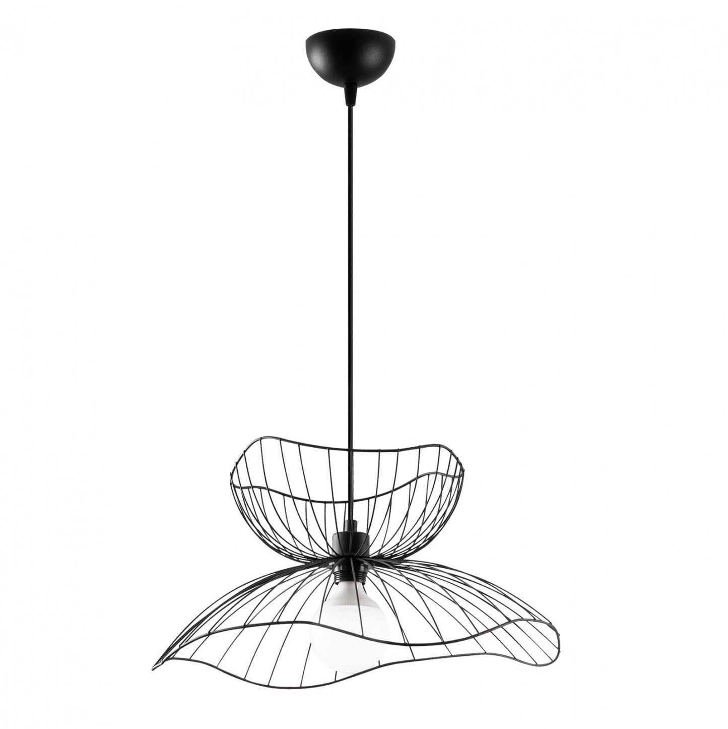 CEILING LIGHT PENDANT METAL BLACK E27 50x50x121