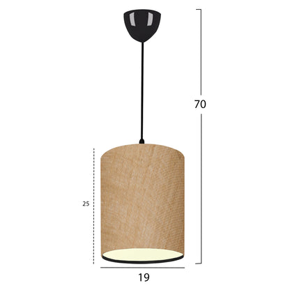 CEILING LAMP BEIGE D19x70