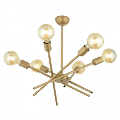 CEILING CHANDELIER METAL GOLD 60x70cm