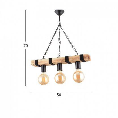 CEILING LIGHT THREE-LIGHT 50x70cm
