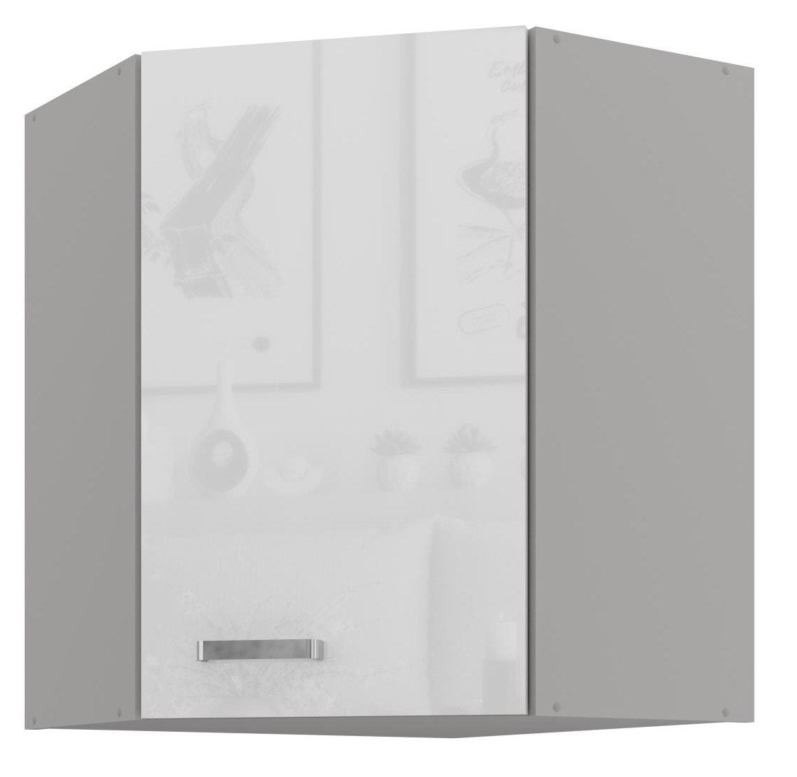 Κρεμαστό Ντουλάπι Γωνιακό Ramon 60x60 GN 72 1F 60x60x71.5