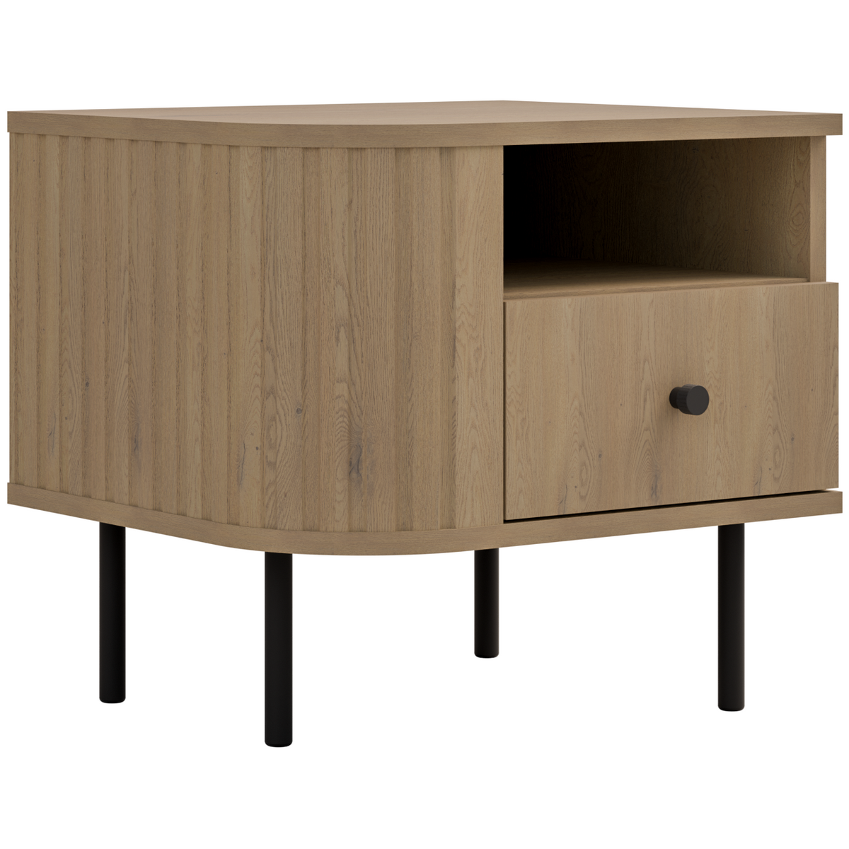 Κομοδίνο Ovelia Αριστερά Φυσικό 48x41.5x45