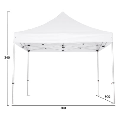 GAZEBO ΕΠΑΓΓΕΛΜΑΤΙΚΟ ΒΑΡΕΩΣ ΤΥΠΟΥ CRESSEN ΠΤΥΣΣΟΜΕΝΟ ΑΛΟΥΜΙΝΙΟΥ 3x3x3,4m