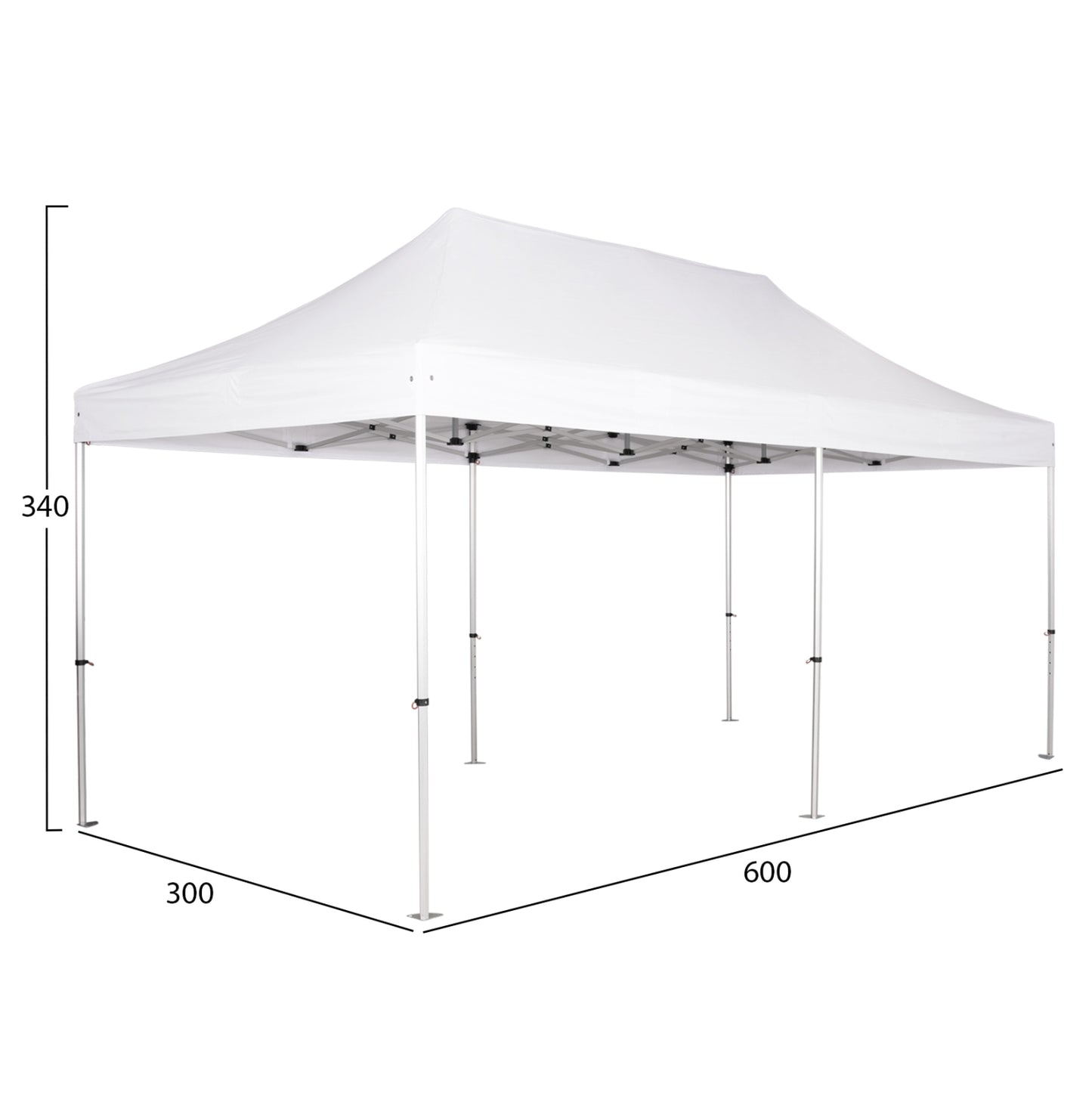 GAZEBO ΕΠΑΓΓΕΛΜΑΤΙΚΟ ΒΑΡΕΩΣ ΤΥΠΟΥ CRESSEN ΠΤΥΣΣΟΜΕΝΟ ΑΛΟΥΜΙΝΙΟΥ 3x6x3,4m