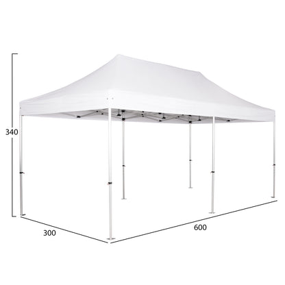 GAZEBO ΕΠΑΓΓΕΛΜΑΤΙΚΟ ΒΑΡΕΩΣ ΤΥΠΟΥ CRESSEN ΠΤΥΣΣΟΜΕΝΟ ΑΛΟΥΜΙΝΙΟΥ 3x6x3,4m