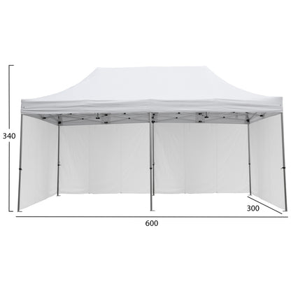 GAZEBO ΕΠΑΓΓΕΛΜΑΤΙΚΟ ΒΑΡΕΩΣ ΤΥΠΟΥ CRESSEN ΠΤΥΣΣΟΜΕΝΟ ΑΛΟΥΜΙΝΙΟΥ 3x6x3,4m