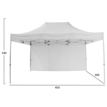GAZEBO ΕΠΑΓΓΕΛΜΑΤΙΚΟ ΒΑΡΕΩΣ ΤΥΠΟΥ CRESSEN ΠΤΥΣΣΟΜΕΝΟ ΑΛΟΥΜΙΝΙΟΥ 3x4,5x3,4m