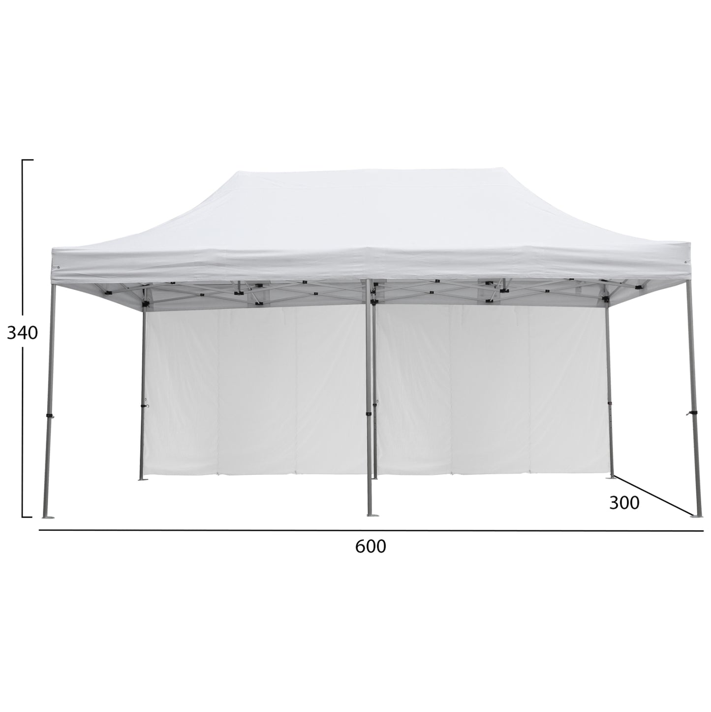 GAZEBO ΕΠΑΓΓΕΛΜΑΤΙΚΟ ΒΑΡΕΩΣ ΤΥΠΟΥ CRESSEN ΠΤΥΣΣΟΜΕΝΟ ΑΛΟΥΜΙΝΙΟΥ 3x6x3,4m