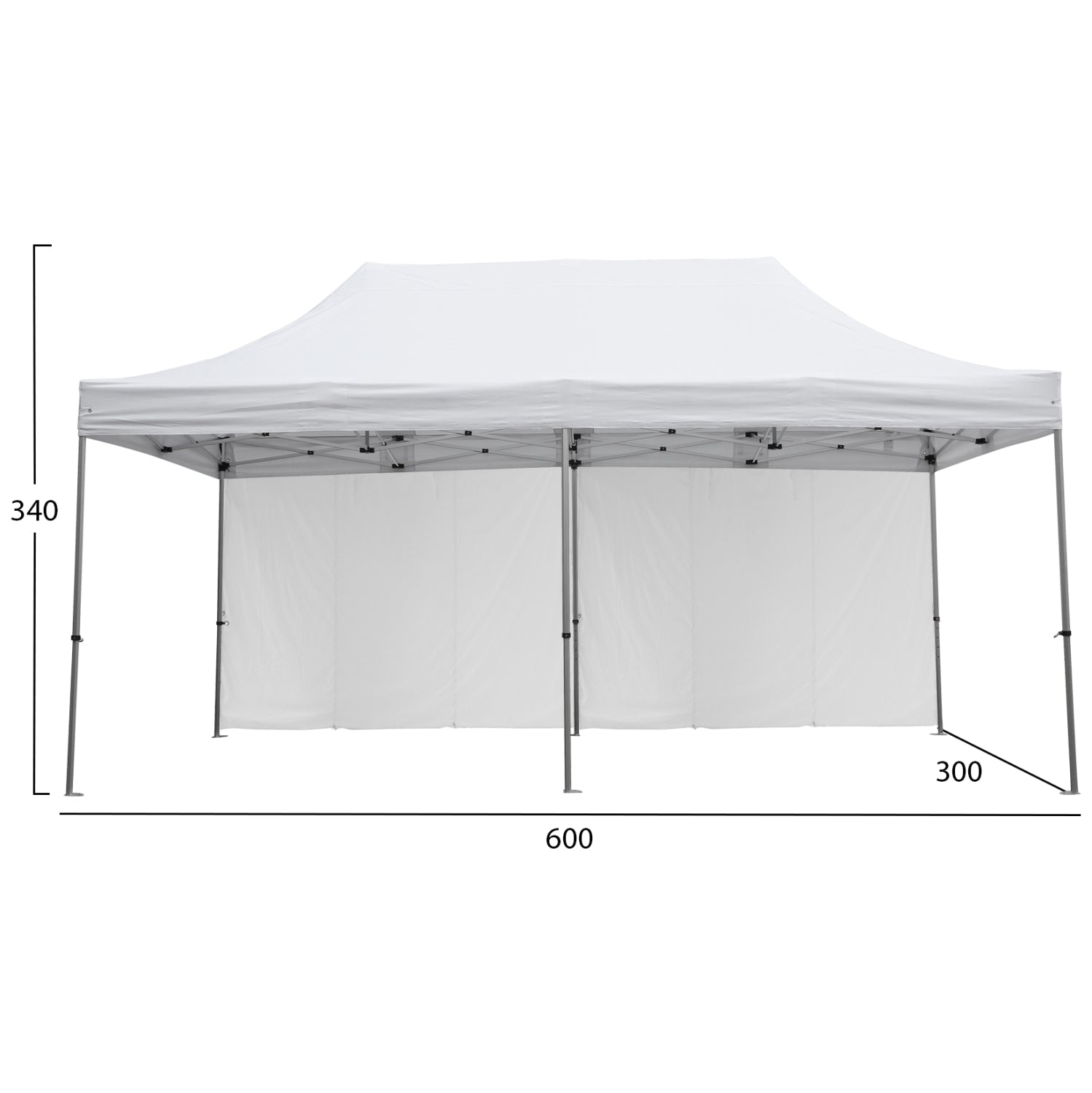 GAZEBO ΕΠΑΓΓΕΛΜΑΤΙΚΟ ΒΑΡΕΩΣ ΤΥΠΟΥ CRESSEN ΠΤΥΣΣΟΜΕΝΟ ΑΛΟΥΜΙΝΙΟΥ 3x6x3,4m