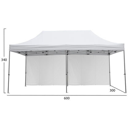 GAZEBO ΕΠΑΓΓΕΛΜΑΤΙΚΟ ΒΑΡΕΩΣ ΤΥΠΟΥ CRESSEN ΠΤΥΣΣΟΜΕΝΟ ΑΛΟΥΜΙΝΙΟΥ 3x6x3,4m