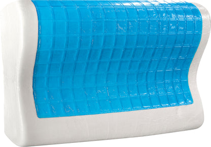 Μαξιλάρι Ύπνου Gel Memory Foam Art 4028 Μέτριο 58x38x12εκ Λευκό