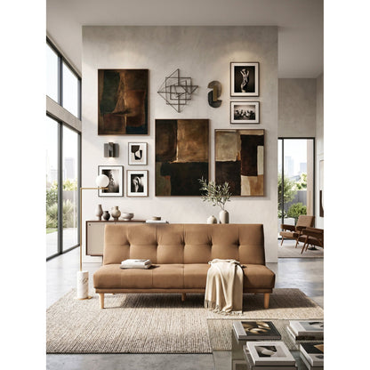 Καναπές - Κρεβάτι Cozy Καφέ Ανοιχτό 180x70x70
