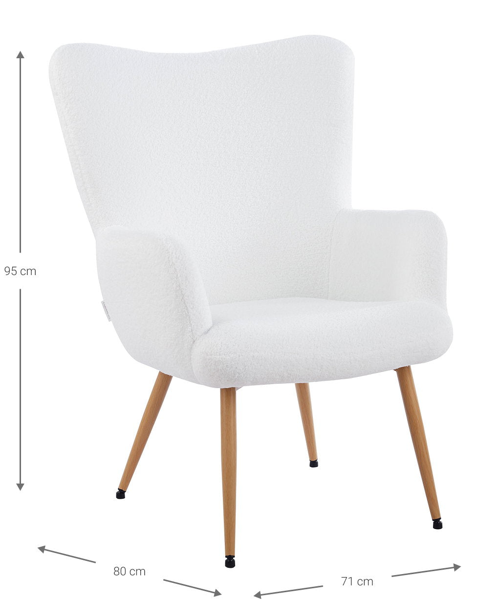Πολυθρόνα Lunelle Λευκό 71x80x95