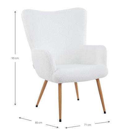 Πολυθρόνα Lunelle Λευκό 71x80x95