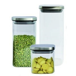 Βάζο Δοχείο Αποθήκευσης Γυάλινο με Μεταλλικό Καπάκι 1000ml