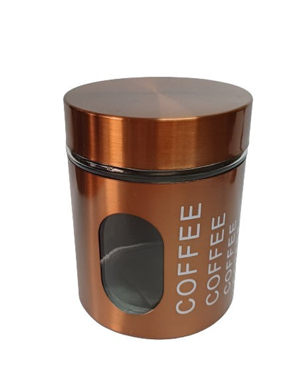 Χρυσό-Ροζ Βάζο Καφέ με Καπάκι Γυάλινο 10x12εκ