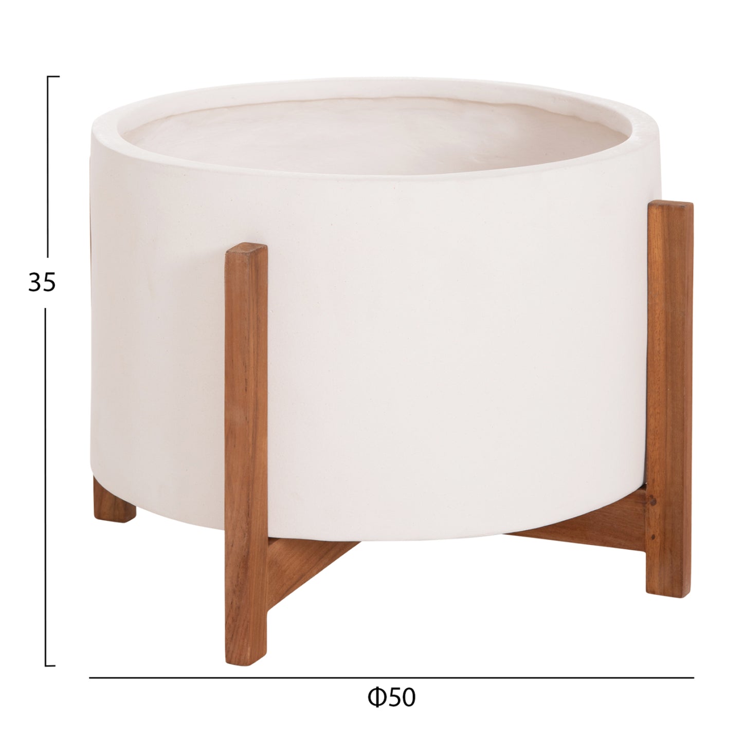 ΓΛΑΣΤΡΑ ΕΣΩΤ. ΧΩΡΟΥ HOFF FIBER CEMENT ΛΕΥΚΟ-TEAK ΒΑΣΗ Φ50x35