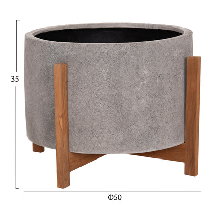 ΓΛΑΣΤΡΑ ΕΣΩΤ. ΧΩΡΟΥ HOFF FIBER CEMENT ΓΚΡΙ-TEAK ΒΑΣΗ Φ50x35