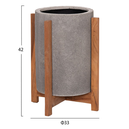 ΓΛΑΣΤΡΑ ΕΣΩΤ. ΧΩΡΟΥ HOFF FIBER CEMENT ΓΚΡΙ-TEAK ΒΑΣΗ Φ33x42