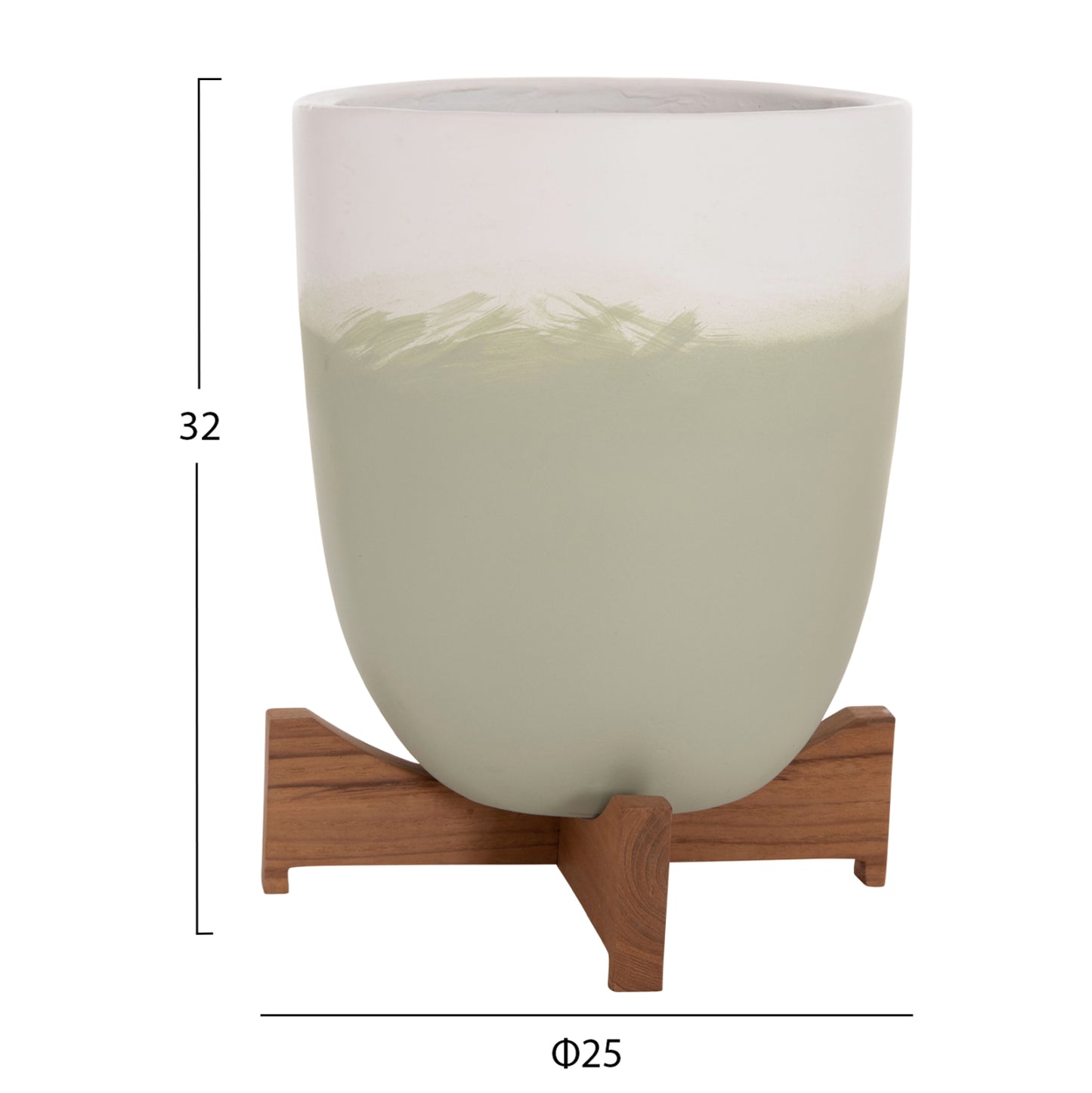 ΓΛΑΣΤΡΕΣ ΣΕΤ 2 ΤΜΧ SEON TERRACOTTA ΣΕ ΛΕΥΚΟ & ΠΡΑΣΙΝΟ TEAK ΒΑΣΗ