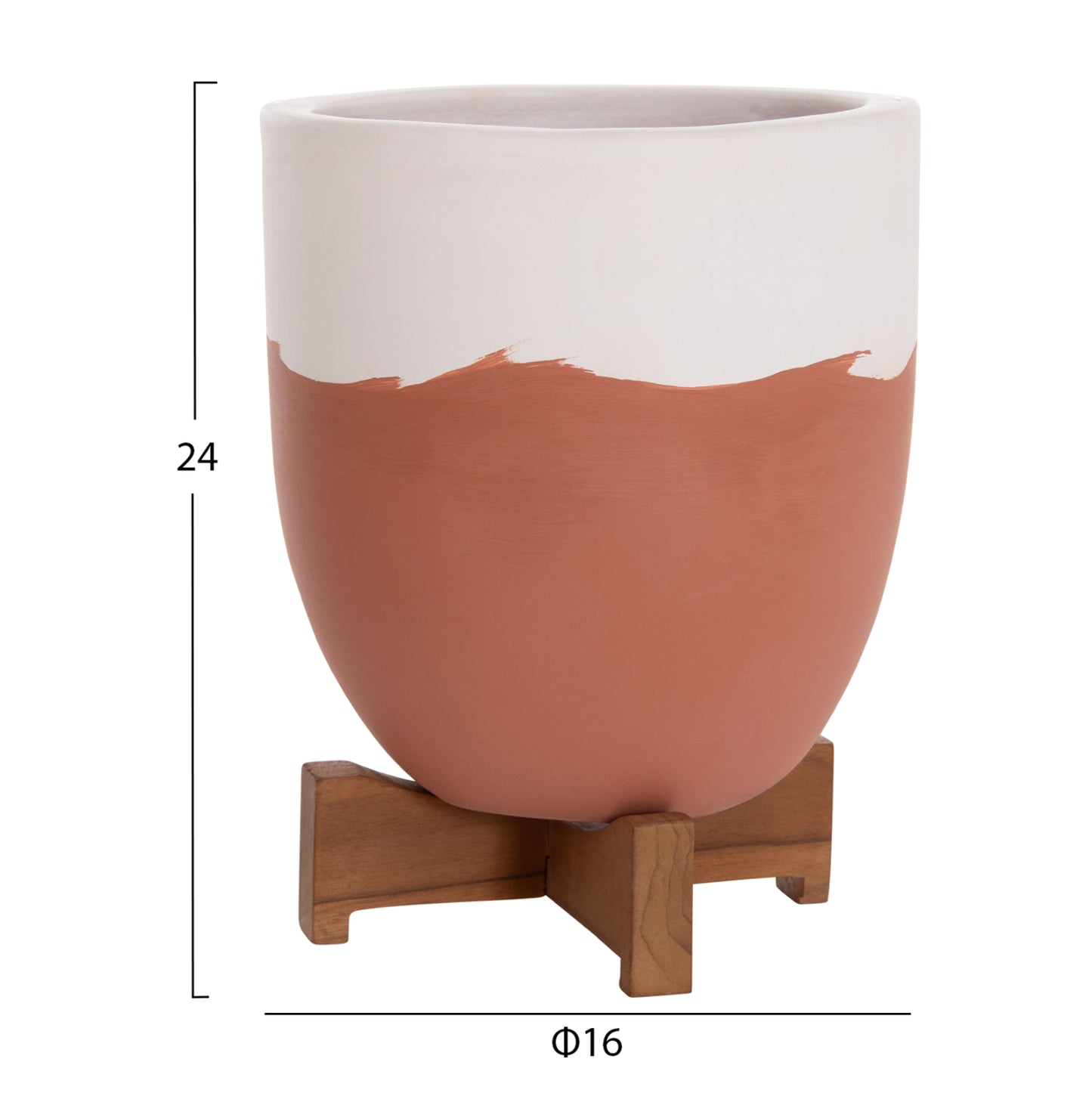 ΓΛΑΣΤΡΕΣ ΣΕΤ 2 ΤΜΧ SEON TERRACOTTA ΣΕ ΛΕΥΚΟ & ΤΕΡΑΚΟΤΑ TEAK ΒΑΣΗ