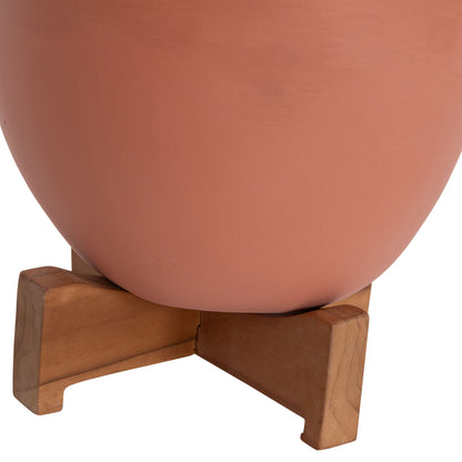 ΓΛΑΣΤΡΕΣ ΣΕΤ 2 ΤΜΧ SEON TERRACOTTA ΣΕ ΛΕΥΚΟ & ΤΕΡΑΚΟΤΑ TEAK ΒΑΣΗ