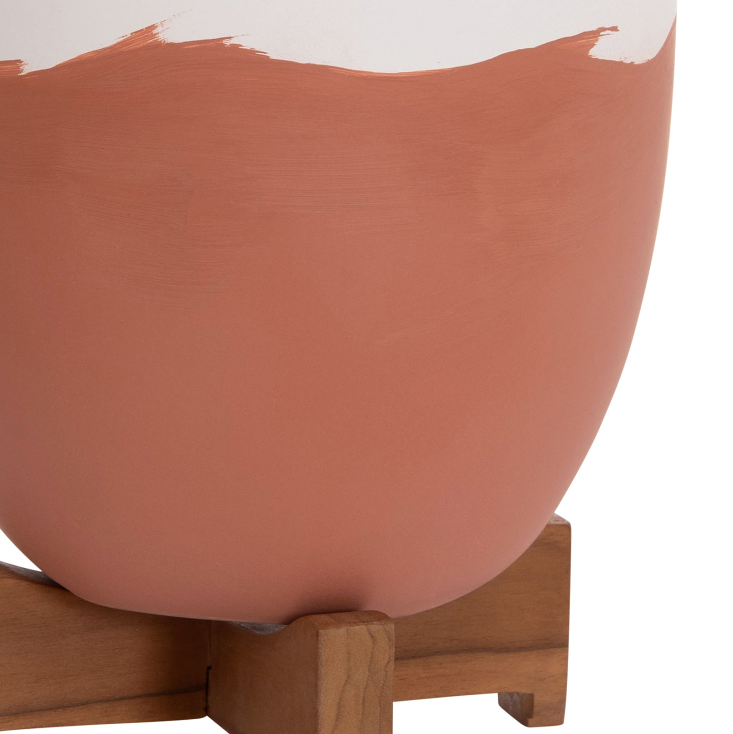 ΓΛΑΣΤΡΕΣ ΣΕΤ 2 ΤΜΧ SEON TERRACOTTA ΣΕ ΛΕΥΚΟ & ΤΕΡΑΚΟΤΑ TEAK ΒΑΣΗ