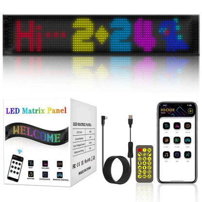 MATRIX GLB-106-0003 Εύκαμπτη Κυλιόμενη Ψηφιακή Επιγραφή P6 96x16 Pixel LED 10W DC 5V 2A με USB 2.0 Αδιάβροχο IP65 Πολύχρωμο RGB - Bluetooth Control μέσω iPIXEL APP - Μ59.5 x Π0.2 x Υ12
