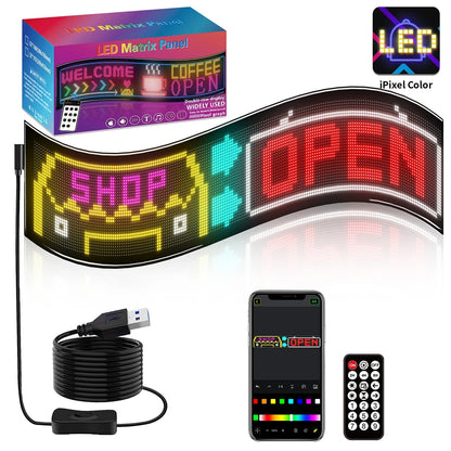 MATRIX GLB-106-0011 Εύκαμπτη Κυλιόμενη Ψηφιακή Επιγραφή P4.5 192x32 Pixel LED 20W AC 220-240V Αδιάβροχο IP65 Πολύχρωμο RGB - Bluetooth Control μέσω iPIXEL APP - Μ93 x Π0.4 x Υ20