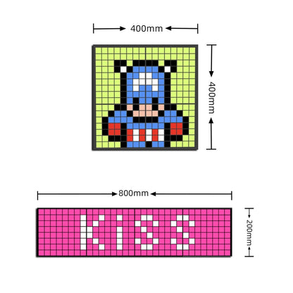 MATRIX GLB-106-0016 Κυλιόμενη Ψηφιακή Επιγραφή P24.6 32x32 Pixel LED 20W AC 220-240V IP20 Πολύχρωμο RGB - Bluetooth Control μέσω iPIXEL APP - Μ40 x Π2.6 x Υ40