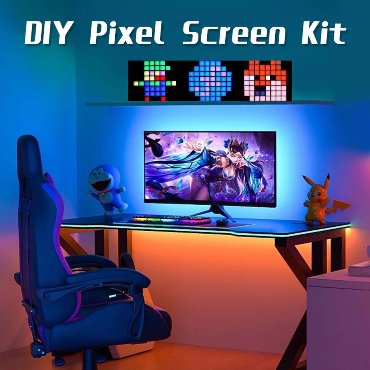 MATRIX GLB-106-0016 Κυλιόμενη Ψηφιακή Επιγραφή P24.6 32x32 Pixel LED 20W AC 220-240V IP20 Πολύχρωμο RGB - Bluetooth Control μέσω iPIXEL APP - Μ40 x Π2.6 x Υ40