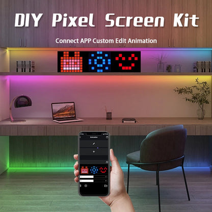 MATRIX GLB-106-0016 Κυλιόμενη Ψηφιακή Επιγραφή P24.6 32x32 Pixel LED 20W AC 220-240V IP20 Πολύχρωμο RGB - Bluetooth Control μέσω iPIXEL APP - Μ40 x Π2.6 x Υ40