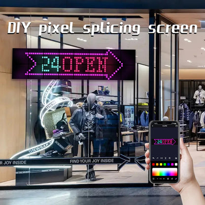 MATRIX GLB-106-0017 Κυλιόμενη Ψηφιακή Επιγραφή P24.6 64x64 Pixel LED 120W AC 220-240V IP20 Πολύχρωμο RGB - Bluetooth Control μέσω iPIXEL APP - Μ80 x Π2.6 x Υ80