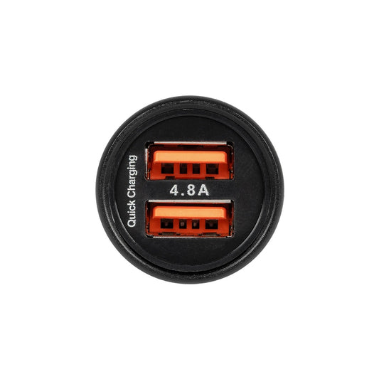 MATRIX GLB-106-0025 Τροφοδοτικό/Φορτιστής Αυτοκινήτου με 1 x USB 2.4A & 1 x USB-C 2.4A για Εύκαμπτη Κυλιόμενη Ψηφιακή Επιγραφή 12W AC 220-240V σε DC 5V IP20 - Μ6.6 x Π2.8 x Υ2.8