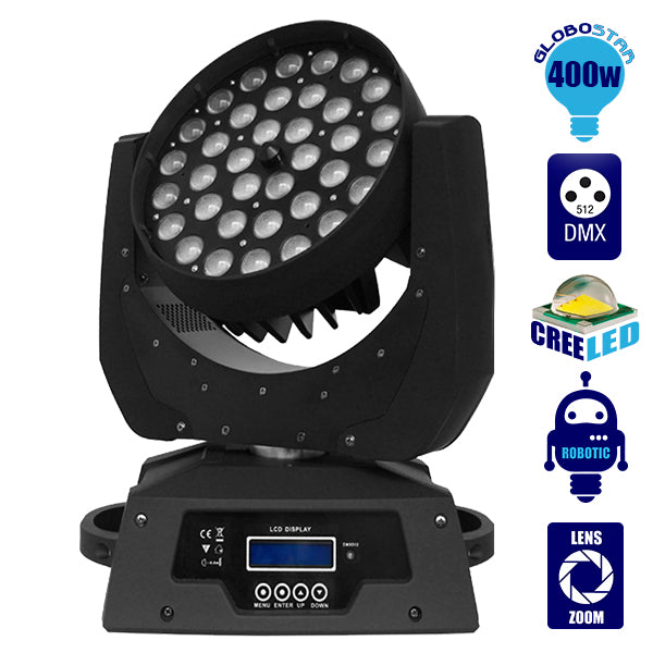 Κινούμενη Ρομποτική Κεφαλή Artemis ZOOM WASH PRO 10°-60° 36*10 Watt CREE LED RGBW 360W 230V DMX512 51116