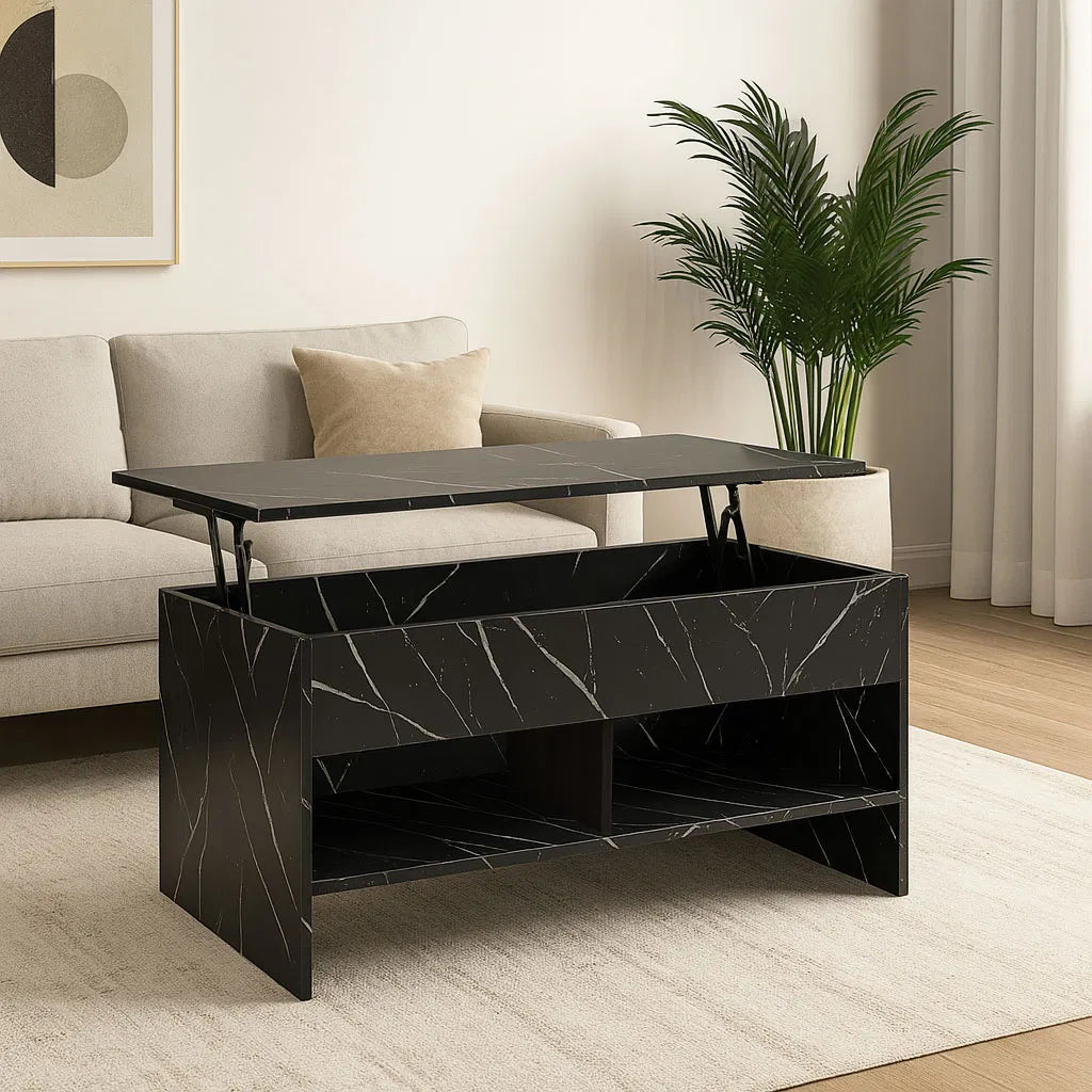 Τραπεζάκι Σαλονιού Vivian Μαύρο 100x48x50