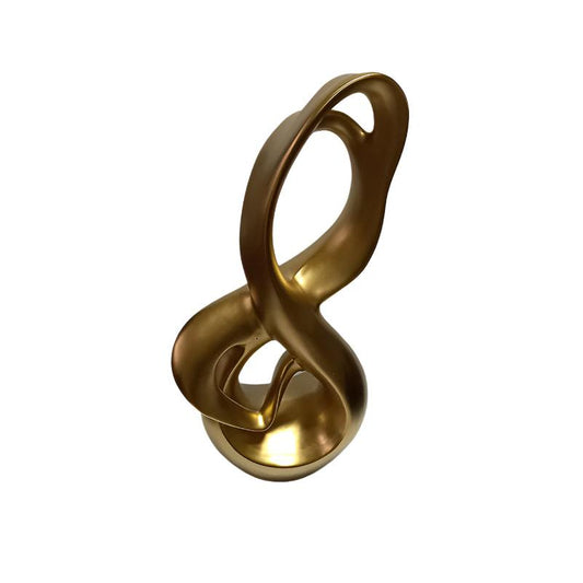 Κεραμικό Διακοσμητικό Αφηρημένο Σχέδιο σε Χρυσό Ματ 46εκ