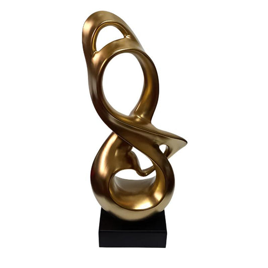 Κεραμικό Διακοσμητικό Αφηρημένο Σχέδιο σε Χρυσό Ματ 53.5εκ