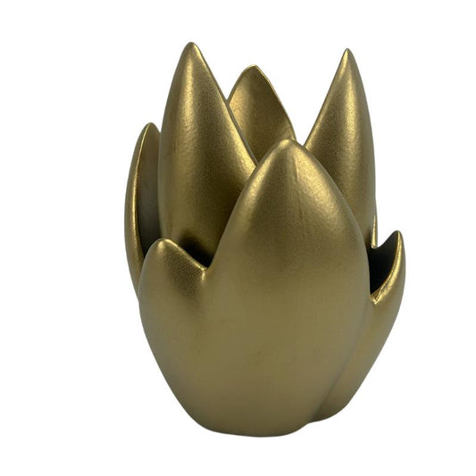 Κεραμικό Διακοσμητικό Χρυσό Νούφαρο 13x13x20