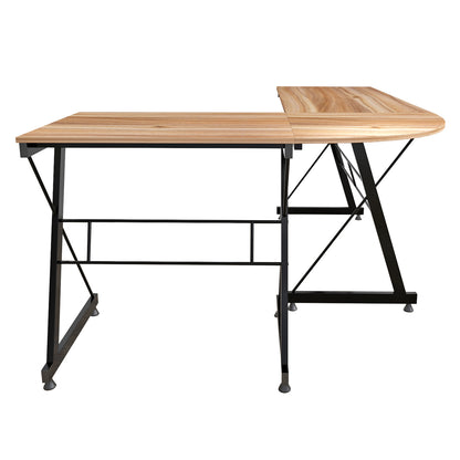 ΓΩΝΙΑΚΟ ΓΡΑΦΕΙΟ WALNUT ΕΠΙΦΑΝΕΙΑ ΜΕ ΜΕΤΑΛΛΙΚΟ ΣΚΕΛΕΤΟ 158x120x74
