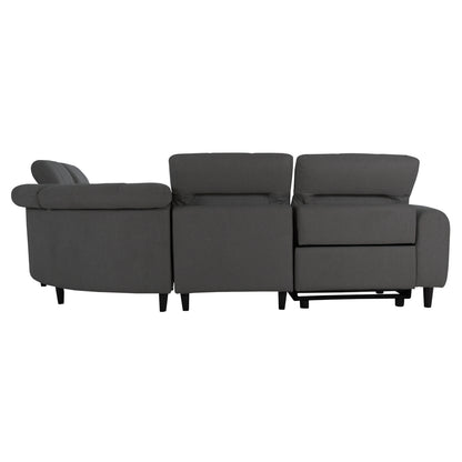 ΓΩΝΙΑΚΟΣ ΚΑΝΑΠΕΣ ΜΕ RECLINE ORACLE ΓΚΡΙ ΥΦΑΣΜΑ 260x260x94