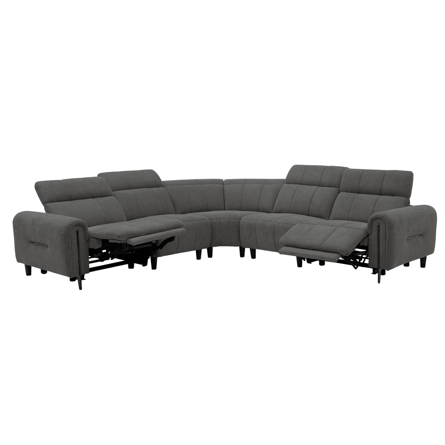 ΓΩΝΙΑΚΟΣ ΚΑΝΑΠΕΣ ΜΕ RECLINE ORACLE ΓΚΡΙ ΥΦΑΣΜΑ 260x260x94