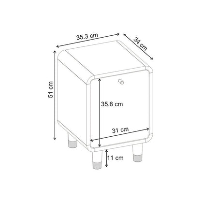 Κομοδίνο Doro Χρώμα Sepet Oak 35,3x34x51