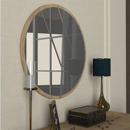 Καθρέπτης Τοίχου Glob Χρώμα Sapphire Oak 59x2x59